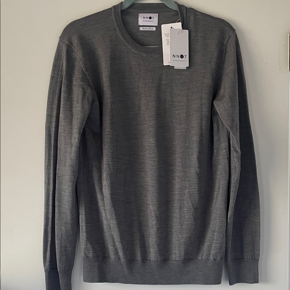 Men's Crewneck Sweater in Dark Gray